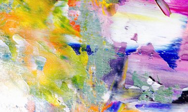 Renk dokusu. Tuvale elle çizilmiş yağlı boya resim. Soyut sanat geçmişi. Modern, çağdaş sanat. Renkli tuval. Duvar dekoru arkaplanı