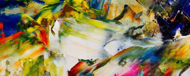 Renk dokusu. Tuvale elle çizilmiş yağlı boya resim. Soyut sanat geçmişi. Modern, çağdaş sanat. Renkli tuval. Duvar dekoru arkaplanı