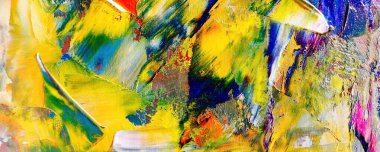 Renk dokusu. Tuvale elle çizilmiş yağlı boya resim. Soyut sanat geçmişi. Modern, çağdaş sanat. Renkli tuval. Duvar dekoru arkaplanı