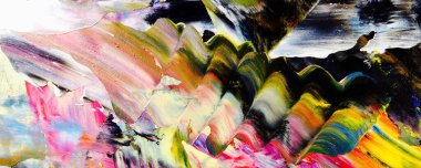 Renk dokusu. Tuvale elle çizilmiş yağlı boya resim. Soyut sanat geçmişi. Modern, çağdaş sanat. Renkli tuval. Duvar dekoru arkaplanı