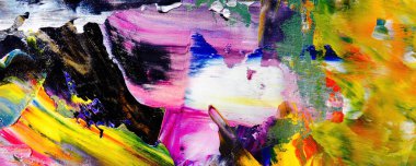 Renk dokusu. Tuvale elle çizilmiş yağlı boya resim. Soyut sanat geçmişi. Modern, çağdaş sanat. Renkli tuval. Duvar dekoru arkaplanı