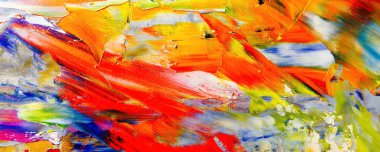 Renk dokusu. Tuvale elle çizilmiş yağlı boya resim. Soyut sanat geçmişi. Modern, çağdaş sanat. Renkli tuval. Duvar dekoru arkaplanı