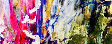 Renk dokusu. Tuvale elle çizilmiş yağlı boya resim. Soyut sanat geçmişi. Modern, çağdaş sanat. Renkli tuval. Duvar dekoru arkaplanı