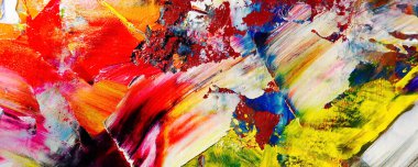 Renk dokusu. Tuvale elle çizilmiş yağlı boya resim. Soyut sanat geçmişi. Modern, çağdaş sanat. Renkli tuval. Duvar dekoru arkaplanı