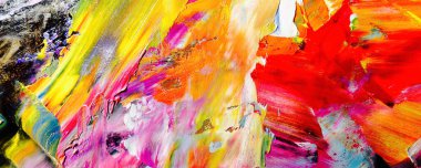 Renk dokusu. Tuvale elle çizilmiş yağlı boya resim. Soyut sanat geçmişi. Modern, çağdaş sanat. Renkli tuval. Duvar dekoru arkaplanı