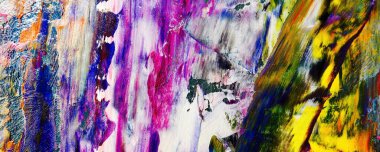 Renk dokusu. Tuvale elle çizilmiş yağlı boya resim. Soyut sanat geçmişi. Modern, çağdaş sanat. Renkli tuval. Duvar dekoru arkaplanı