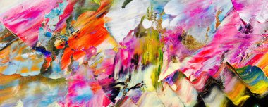 Renk dokusu. Tuvale elle çizilmiş yağlı boya resim. Soyut sanat geçmişi. Modern, çağdaş sanat. Renkli tuval. Duvar dekoru arkaplanı