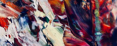 Renk dokusu. Tuvale elle çizilmiş yağlı boya resim. Soyut sanat geçmişi. Modern, çağdaş sanat. Renkli tuval. Duvar dekoru arkaplanı