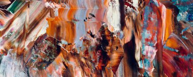 Renk dokusu. Tuvale elle çizilmiş yağlı boya resim. Soyut sanat geçmişi. Modern, çağdaş sanat. Renkli tuval. Duvar dekoru arkaplanı