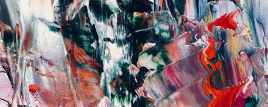 Renk dokusu. Tuvale elle çizilmiş yağlı boya resim. Soyut sanat geçmişi. Modern, çağdaş sanat. Renkli tuval. Duvar dekoru arkaplanı