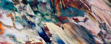 Renk dokusu. Tuvale elle çizilmiş yağlı boya resim. Soyut sanat geçmişi. Modern, çağdaş sanat. Renkli tuval. Duvar dekoru arkaplanı