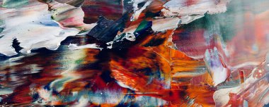 Renk dokusu. Tuvale elle çizilmiş yağlı boya resim. Soyut sanat geçmişi. Modern, çağdaş sanat. Renkli tuval. Duvar dekoru arkaplanı