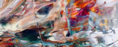 Renk dokusu. Tuvale elle çizilmiş yağlı boya resim. Soyut sanat geçmişi. Modern, çağdaş sanat. Renkli tuval. Duvar dekoru arkaplanı