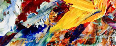 Renk dokusu. Tuvale elle çizilmiş yağlı boya resim. Soyut sanat geçmişi. Modern, çağdaş sanat. Renkli tuval. Duvar dekoru arkaplanı