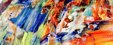 Renk dokusu. Tuvale elle çizilmiş yağlı boya resim. Soyut sanat geçmişi. Modern, çağdaş sanat. Renkli tuval. Duvar dekoru arkaplanı