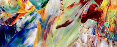 Renk dokusu. Tuvale elle çizilmiş yağlı boya resim. Soyut sanat geçmişi. Modern, çağdaş sanat. Renkli tuval. Duvar dekoru arkaplanı