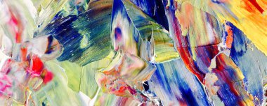 Renk dokusu. Tuvale elle çizilmiş yağlı boya resim. Soyut sanat geçmişi. Modern, çağdaş sanat. Renkli tuval. Duvar dekoru arkaplanı