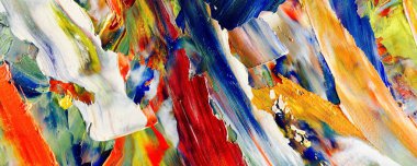 Renk dokusu. Tuvale elle çizilmiş yağlı boya resim. Soyut sanat geçmişi. Modern, çağdaş sanat. Renkli tuval. Duvar dekoru arkaplanı