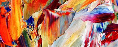 Renk dokusu. Tuvale elle çizilmiş yağlı boya resim. Soyut sanat geçmişi. Modern, çağdaş sanat. Renkli tuval. Duvar dekoru arkaplanı