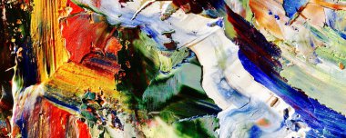 Renk dokusu. Tuvale elle çizilmiş yağlı boya resim. Soyut sanat geçmişi. Modern, çağdaş sanat. Renkli tuval. Duvar dekoru arkaplanı