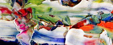 Renk dokusu. Tuvale elle çizilmiş yağlı boya resim. Soyut sanat geçmişi. Modern, çağdaş sanat. Renkli tuval. Duvar dekoru arkaplanı