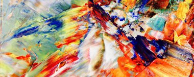 Renk dokusu. Tuvale elle çizilmiş yağlı boya resim. Soyut sanat geçmişi. Modern, çağdaş sanat. Renkli tuval. Duvar dekoru arkaplanı