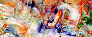 Renk dokusu. Tuvale elle çizilmiş yağlı boya resim. Soyut sanat geçmişi. Modern, çağdaş sanat. Renkli tuval. Duvar dekoru arkaplanı
