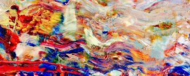 Renk dokusu. Tuvale elle çizilmiş yağlı boya resim. Soyut sanat geçmişi. Modern, çağdaş sanat. Renkli tuval. Duvar dekoru arkaplanı