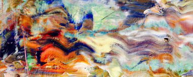 Renk dokusu. Tuvale elle çizilmiş yağlı boya resim. Soyut sanat geçmişi. Modern, çağdaş sanat. Renkli tuval. Duvar dekoru arkaplanı