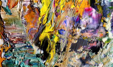 El çizimi. Soyut sanat arkaplanı. Renk dokusu. Modern, çağdaş sanat. Renkli tuval. Duvar dekoru arkaplanı