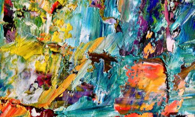 Renk dokusu. Tuvale elle çizilmiş yağlı boya resim. Soyut sanat geçmişi. Modern, çağdaş sanat. Renkli tuval. Duvar dekoru arkaplanı