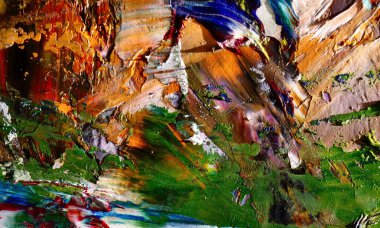 Renk dokusu. Tuvale elle çizilmiş yağlı boya resim. Soyut sanat geçmişi. Modern, çağdaş sanat. Renkli tuval. Duvar dekoru arkaplanı