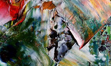 Renk dokusu. Tuvale elle çizilmiş yağlı boya resim. Soyut sanat geçmişi. Modern, çağdaş sanat. Renkli tuval. Duvar dekoru arkaplanı