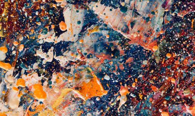 El çizimi. Soyut sanat arkaplanı. Renk dokusu. Modern, çağdaş sanat. Renkli tuval. Duvar dekoru arkaplanı