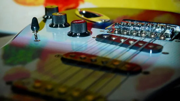 Guitarra Eléctrica Vintage Espacio Copia — Foto de Stock