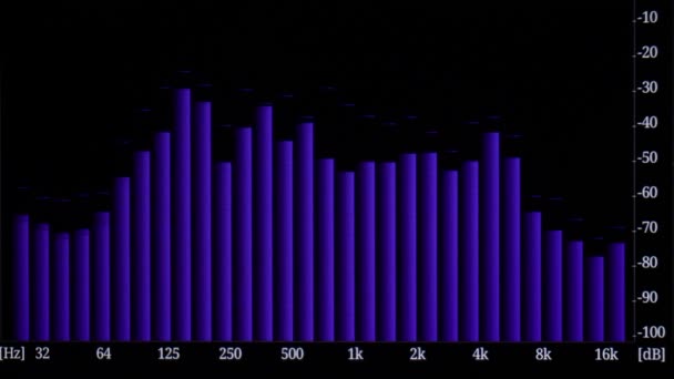 Musikinstrumente Equalizer Und Analysator — Stockvideo