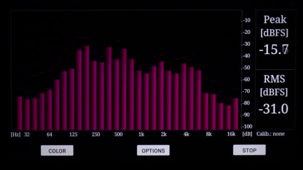 Equipement Scène Musicale Égaliseur Analyseur — Video