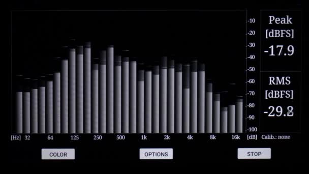 Equipement Scène Musicale Égaliseur Analyseur — Video