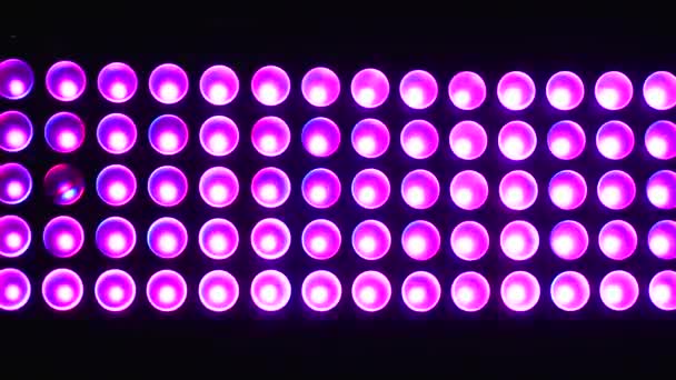 Luzes Palco Para Mostrar Equipamento Iluminação Led Brilhante — Vídeo de Stock