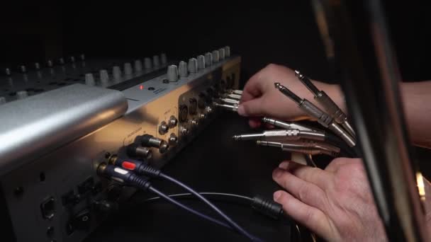 Préparation Panneau Mixage Sonore Pour Fonctionnement Équipement Scène Disque Musique — Video