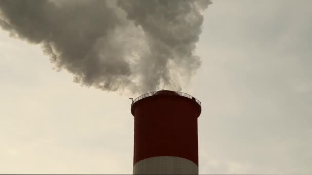 Centrale Électrique Équipement Des Centrales Électriques Fumée Blanche Tuyau — Video