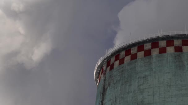 Centrale Électrique Équipement Des Centrales Électriques Fumée Blanche Tuyau — Video