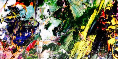 Renkli soyut resim arkaplanı. Modern motif görsel sanat. Yağ renkli yoğun bir karışım. Moda el boyama bezi. Moda poster kağıdı için tuval üzerindeki fırça darbelerini boya