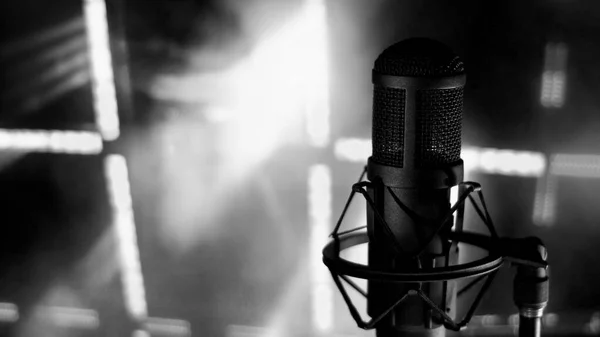 Microphone Studio Music Stage Studio Sound Equipment — Stock Photo, Image