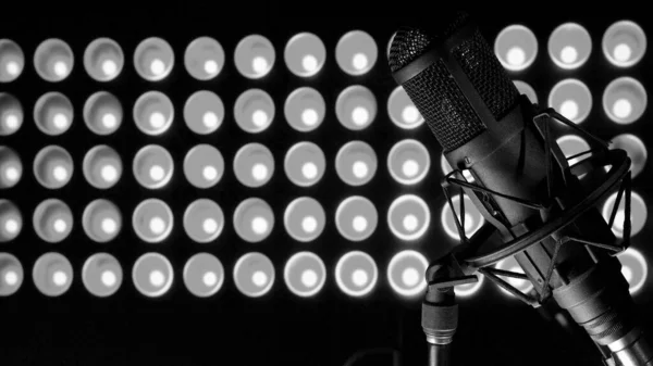 Microphone Studio Music Stage Studio Sound Equipmen — Stock Photo, Image