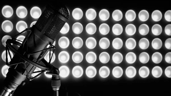 Microphone Studio Music Stage Studio Sound Equipmen — Stock Photo, Image