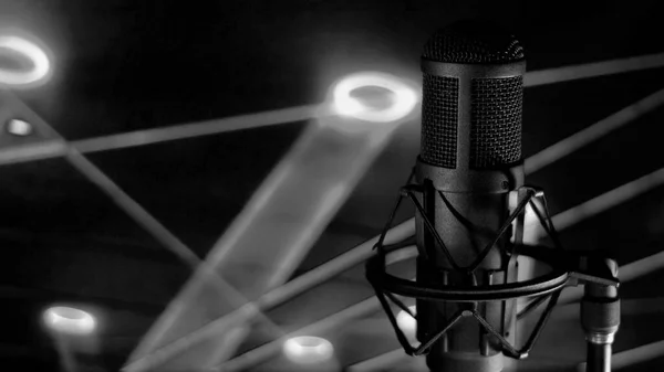 Microphone Studio Music Stage Studio Sound Equipmen — Stock Photo, Image