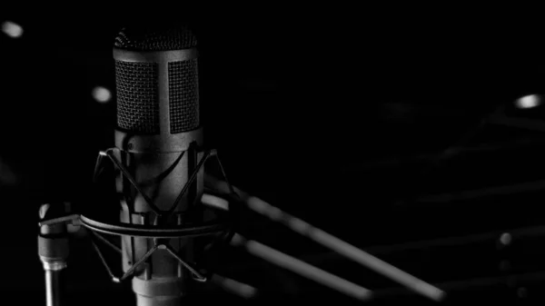 Microphone Studio Music Stage Studio Sound Equipmen — Stock Photo, Image