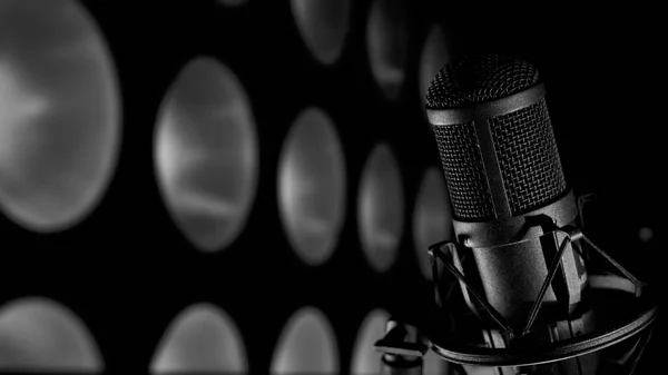 Microphone Studio Music Stage Studio Sound Equipment — Stock Photo, Image