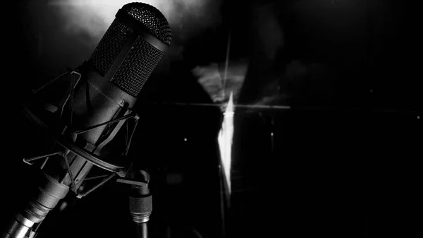 Microphone Studio Music Stage Studio Sound Equipment — Stock Photo, Image